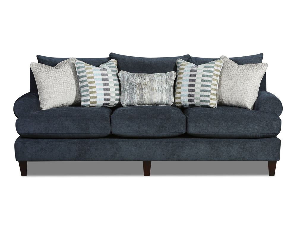 Fusion Elise Ink Sofa: Luxe Living Collection With Comfortable Foam Cushions And Stylish Contrasting Pillows Grey Sw ,100% Polyester 7005-00kp Elise Ink Sofa