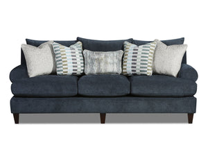 Fusion Elise Ink Sofa: Luxe Living Collection With Comfortable Foam Cushions And Stylish Contrasting Pillows Grey Sw ,100% Polyester 7005-00kp Elise Ink Sofa