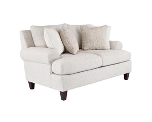 Fusion Hogan Cotton Loveseat - Off White, Luxe Living Collection With Plush Cushions & Contrast Pillows Off White Ws ,73% Polypropylene 27% Polyester 7005-01 Hogan Cotton Loveseat