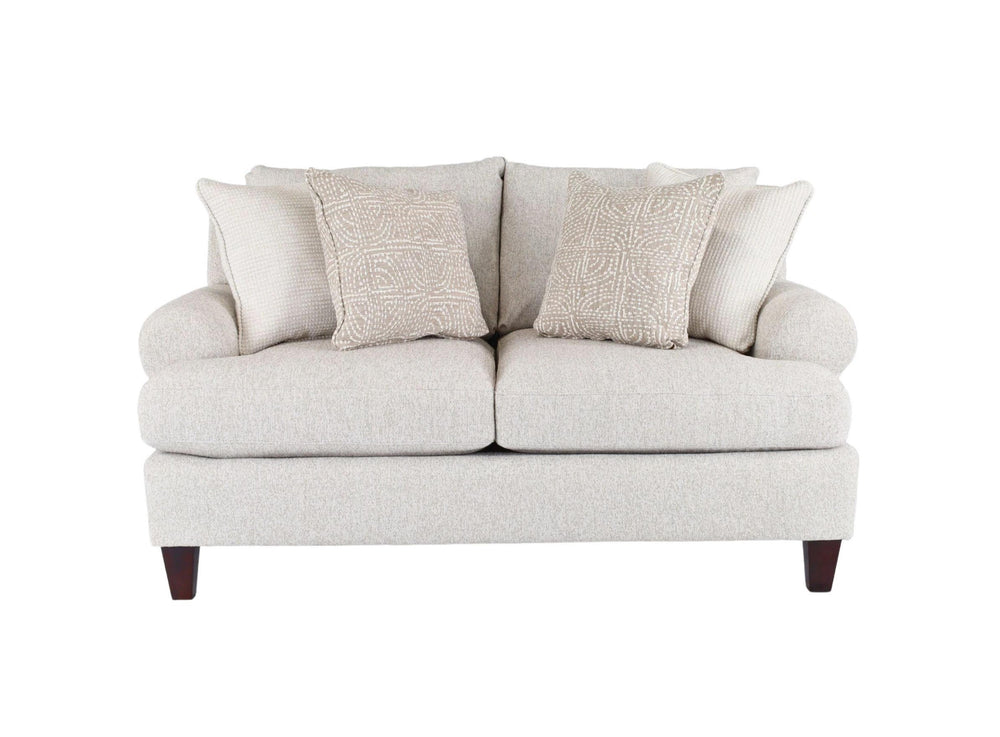 Fusion Hogan Cotton Loveseat - Off White, Luxe Living Collection With Plush Cushions & Contrast Pillows Off White Ws ,73% Polypropylene 27% Polyester 7005-01 Hogan Cotton Loveseat