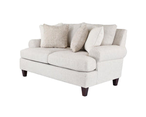 Fusion Hogan Cotton Loveseat - Off White, Luxe Living Collection With Plush Cushions & Contrast Pillows Off White Ws ,73% Polypropylene 27% Polyester 7005-01 Hogan Cotton Loveseat