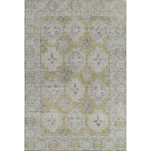 HomeRoots 10' Wheat and Gray Oriental Area Rug - Washable, UV-Protected, Durable, Perfect for Family Spaces! 700505