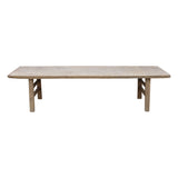 Vintage Bench Large About 7-8Ft Long Weathered Natural(Size & Color Vary) Excellent Top