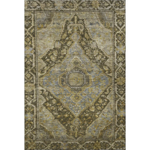 HomeRoots 5' X 8' Brown and Gray Washable Oriental Area Rug with UV Protection, Perfect for High-Traffic Spaces! 700513