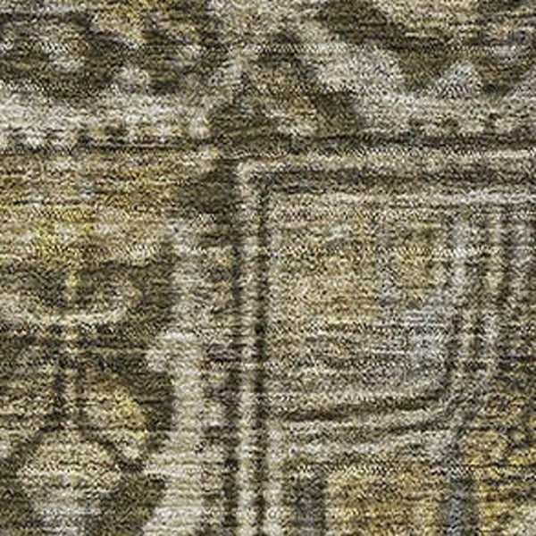 HomeRoots 10' Brown and Gray Oriental Washable Area Rug with UV Protection - Durable, Stylish, Easy-Care Design 700517