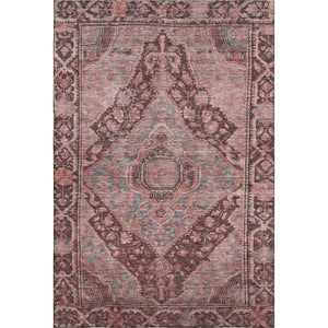 HomeRoots 10' X 14' Stylish Rust and Gray Oriental Washable Area Rug with UV Protection for Busy Homes 700553