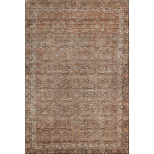 HomeRoots 5' X 8' Copper & Beige Oriental Washable Area Rug – Durable, UV-Protected, Perfect for Busy Homes! 700567