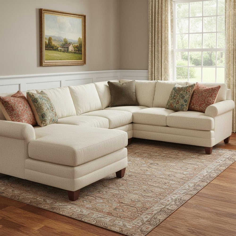 HomeRoots 8' X 10' Copper and Beige Oriental Area Rug - Durable, Washable, Stain-Resistant with UV Protection 700569