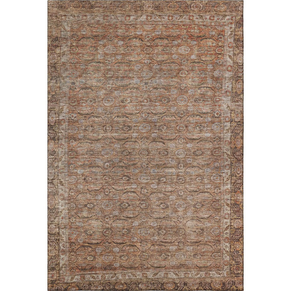 HomeRoots 10' Copper and Beige Oriental Washable Area Rug - UV Protected, Stain Resistant, Perfect for Homes! 700571