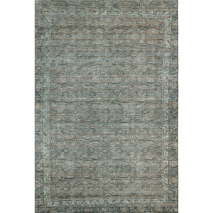 HomeRoots 10' X 14' Teal and Gray Oriental Area Rug - Soft, Durable, Stain-Resistant with UV Protection for Homes 700577
