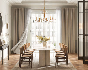Chelsea House Giulia Italian Chandelier With Antique Gold Frame, 6 Candle Arms & Large Crystal Drops, Luxurious Glow 70058