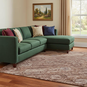 HomeRoots 8' X 10' Terra Cotta & Rust Oriental Area Rug - Washable, UV Protected, Stain Resistant Beauty! 700581