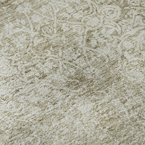 HomeRoots 5' X 8' Beige and Ivory Oriental Washable Area Rug - Stain Resistant, UV Protected & Durable Design 700585
