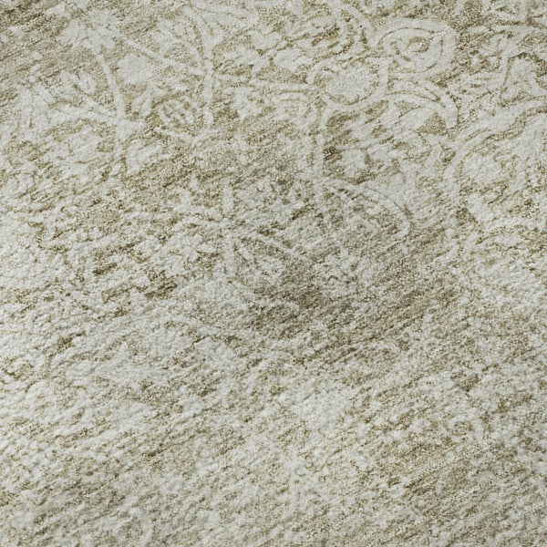HomeRoots 8' X 10' Beige and Ivory Oriental Area Rug - Washable, UV Protected, Durable, Perfect for Any Space! 700587