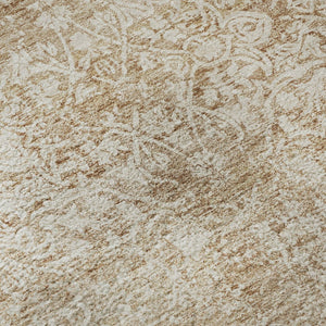 HomeRoots 5' Coral and Ivory Oriental Area Rug - Washable, UV Protected, Stain Resistant for Busy Homes 700591