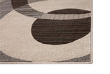 Sams International Abacasa Sonoma Cicero Machine Made Viscose Abstract  Rug Grey, Ivory 5'3" x 7'6"