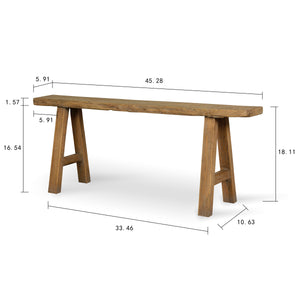 Lilys 45" Noodle Bench Weathered Natural (Upper Width 6" Lower Width 10") 7006-S