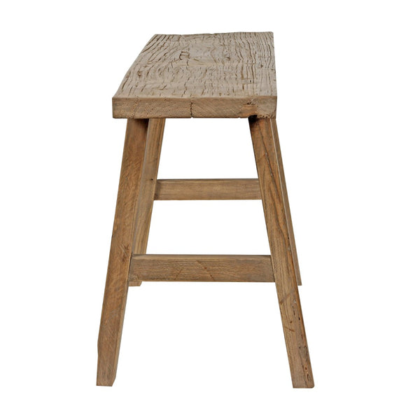 Lilys 43" Elmwood Bench Weathered Natural (Upper Width 10" Lower Width 14") 7006-4