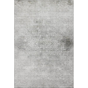 HomeRoots 10' Gray and Ivory Oriental Area Rug - Washable, UV-Protected, Durable for Families & Pets 700601