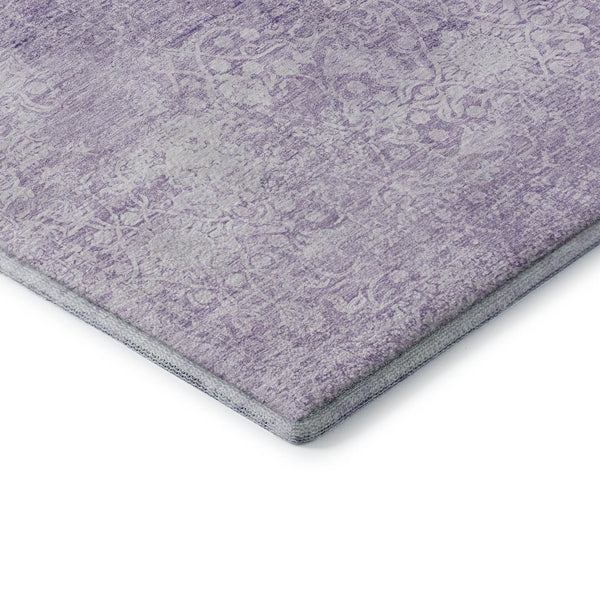 HomeRoots 9' X 12' Lilac and Ivory Oriental Area Rug – Washable, UV-Protected, Stain-Resistant, Durable Design! 700606
