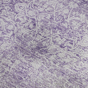 HomeRoots 9' X 12' Lilac and Ivory Oriental Area Rug – Washable, UV-Protected, Stain-Resistant, Durable Design! 700606