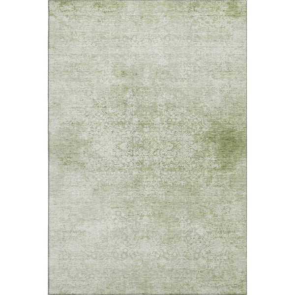 HomeRoots 5' X 8' Elegant Sage and Ivory Oriental Area Rug - Durable, Washable, UV Protected for Busy Homes 700609