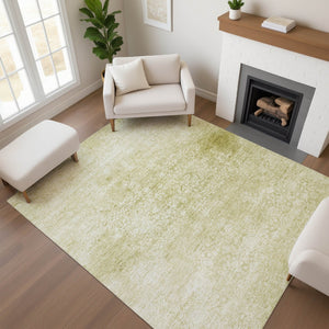 HomeRoots 5' X 8' Wheat and Ivory Oriental Area Rug - Stain Resistant, UV Protected, Durable & Stylish Home Decor 700627
