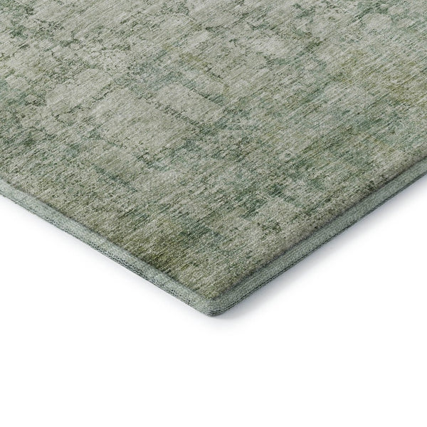HomeRoots 5' X 8' Artichoke Green & Beige Oriental Area Rug - Washable, Stain Resistant, UV Protected Comfort 700633