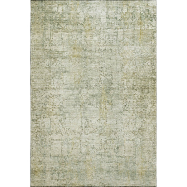 HomeRoots 10' X 14' Beige and Green Oriental Area Rug - Stain Resistant, UV Protected, Non-Slip for Durability 700643