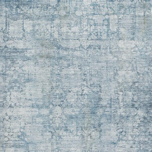 HomeRoots 5' Blue and Ivory Oriental Washable Area Rug - Stain Resistant, UV Protected, Perfect for High-Traffic Areas 700645