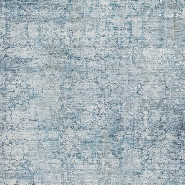 HomeRoots 8' X 10' Blue and Ivory Oriental Area Rug - Stain Resistant, UV Protected, Family-Friendly Elegance 700647