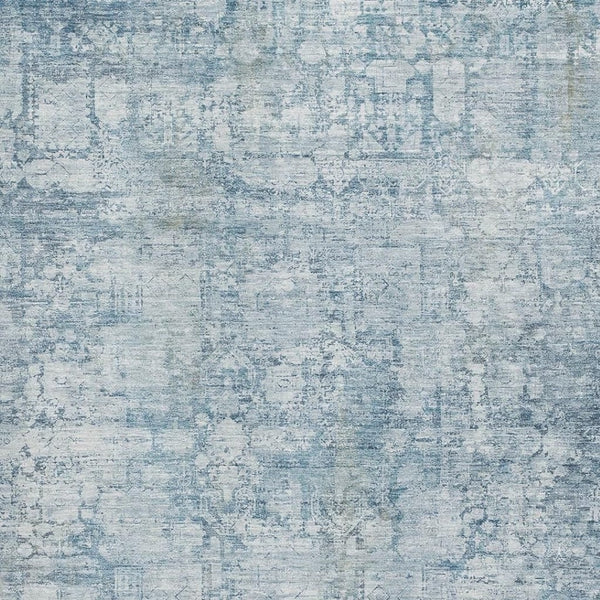 HomeRoots 9' X 12' Blue and Ivory Oriental Area Rug – Washable, Stain-Resistant, UV-Protected for Modern Homes 700648