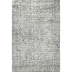 HomeRoots 5' X 8' Gray and Silver Transitional Oriental Rug – Washable, UV Protected, Stain-Resistant Design 700651
