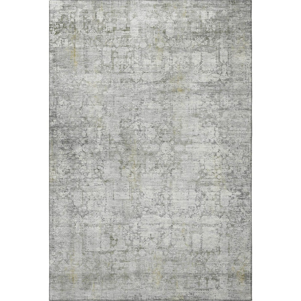 HomeRoots 5' X 8' Gray and Silver Transitional Oriental Rug – Washable, UV Protected, Stain-Resistant Design 700651