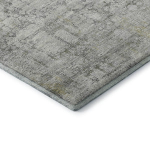 HomeRoots 10' Gray and Silver Oriental Washable Area Rug - UV Protected, Durable, Stylish for Busy Homes 700655