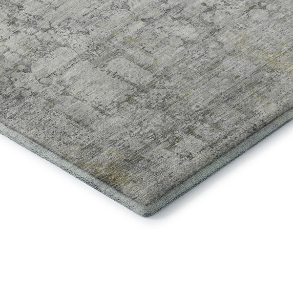 HomeRoots 10' Gray and Silver Oriental Washable Area Rug - UV Protected, Durable, Stylish for Busy Homes 700655