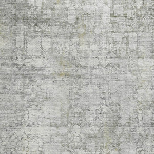 HomeRoots 10' Gray and Silver Oriental Washable Area Rug - UV Protected, Durable, Stylish for Busy Homes 700655