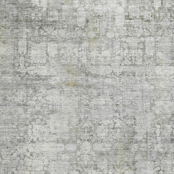 HomeRoots 10' Gray and Silver Oriental Washable Area Rug - UV Protected, Durable, Stylish for Busy Homes 700655