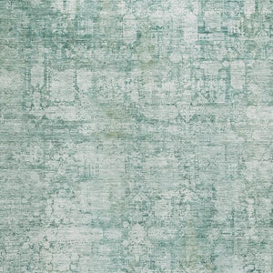 HomeRoots 8' X 10' Teal & Ivory Oriental Area Rug - Washable, Stain-Resistant, UV-Protected for Any Space 700665