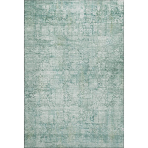 HomeRoots 9' X 12' Teal & Ivory Oriental Area Rug - Washable, UV-Protected, Stain-Resistant for High-Traffic Spaces 700666
