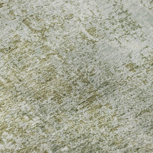 HomeRoots 8' X 10' Artichoke Green Abstract Washable Area Rug with UV Protection for Stylish Home Décor 700671