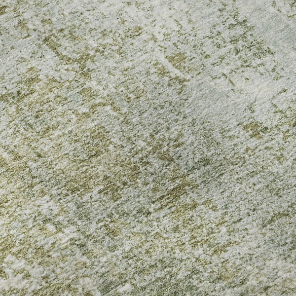 HomeRoots 8' X 10' Artichoke Green Abstract Washable Area Rug with UV Protection for Stylish Home Décor 700671