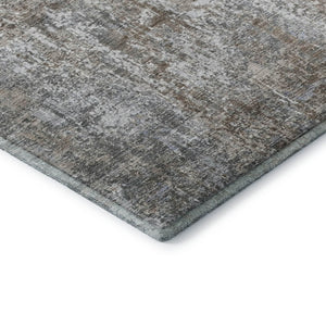 HomeRoots 5' X 8' Brown And Ivory Washable Area Rug – Stain-Resistant, UV Protected, Perfect for Pets & Kids! 700675