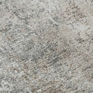 HomeRoots 5' X 8' Brown And Ivory Washable Area Rug – Stain-Resistant, UV Protected, Perfect for Pets & Kids! 700675