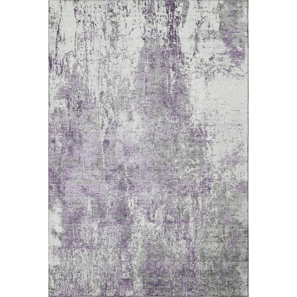 HomeRoots 9' X 12' Plush Plum & Ivory Abstract Area Rug – Washable, UV-Protected, Perfect for Modern Homes 700690