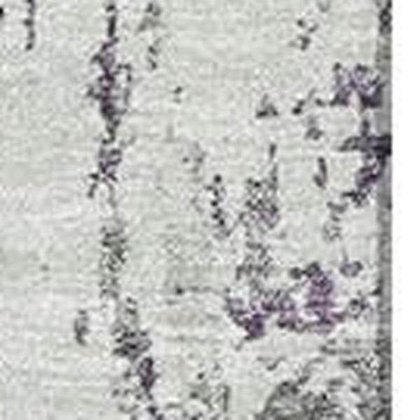HomeRoots 10' X 14' Plum & Ivory Abstract Area Rug - Durable, Washable, UV-Protected, Perfect for High-Traffic Spaces 700691