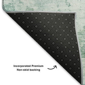 HomeRoots 10' X 14' Aqua and Ivory Abstract Area Rug - Soft, Durable, UV-Protected for Modern Living Spaces! 700697