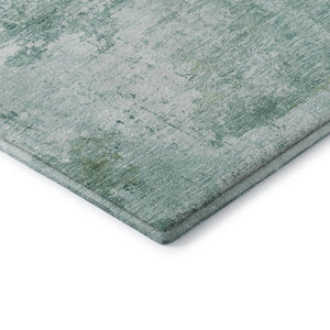 HomeRoots 10' X 14' Aqua and Ivory Abstract Area Rug - Soft, Durable, UV-Protected for Modern Living Spaces! 700697