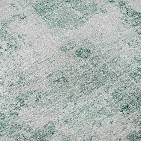 HomeRoots 10' X 14' Aqua and Ivory Abstract Area Rug - Soft, Durable, UV-Protected for Modern Living Spaces! 700697