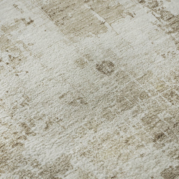 HomeRoots 5' X 8' Brown And Beige Abstract Area Rug - Modern, Washable, Stain-Resistant with UV Protection! 700699